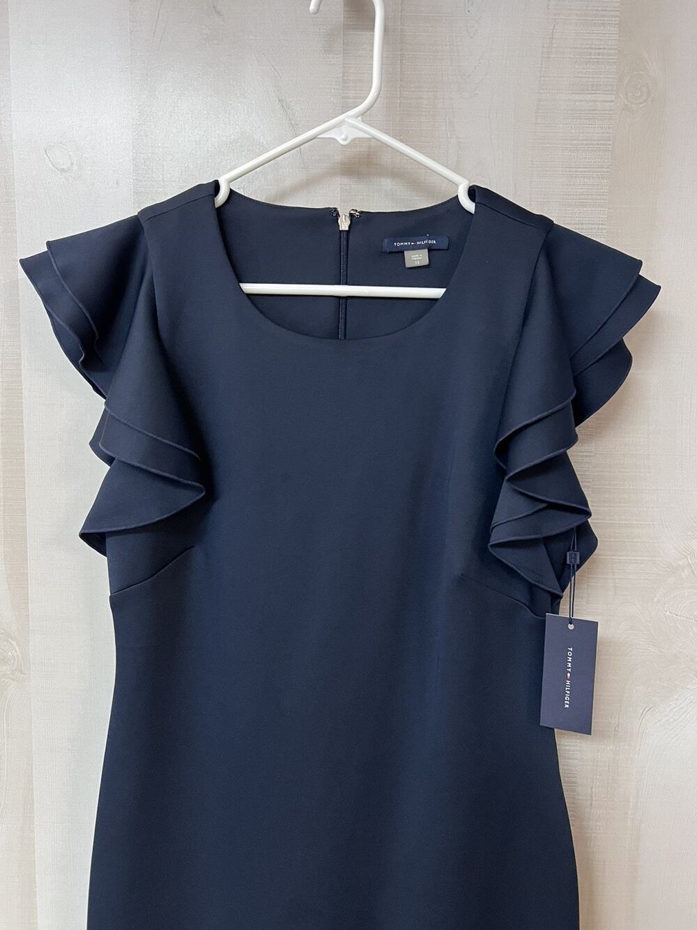 Tommy Hilfiger Black Dress Ruffle Sleeve - NWT